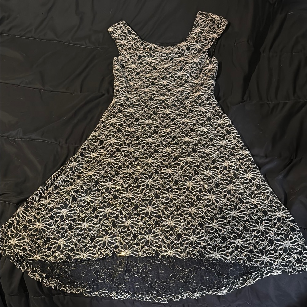 Black and gold sparkling dress